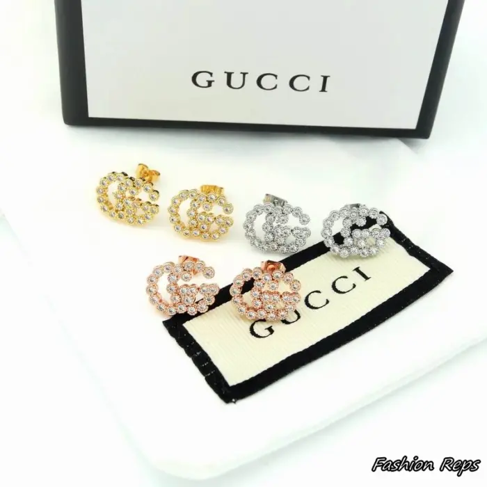 Gucci GG Running Diamond Stud Earrings In Different Colors