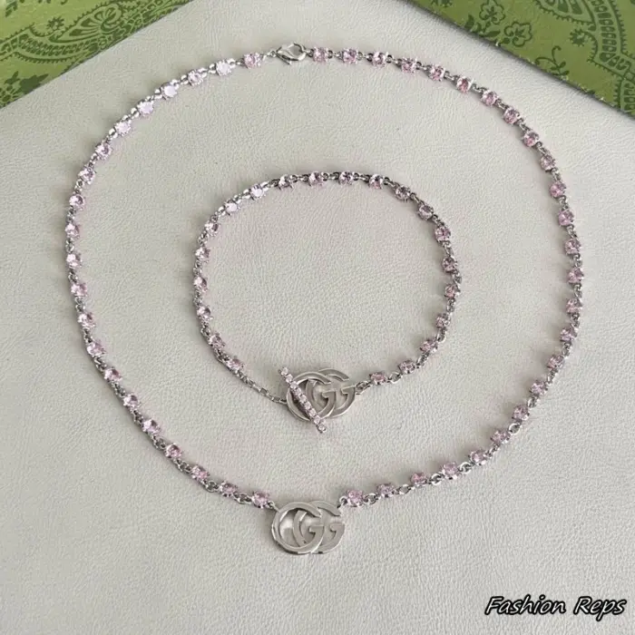 Gucci GG Topaz Necklace & Bracelet Set In 2 Colors