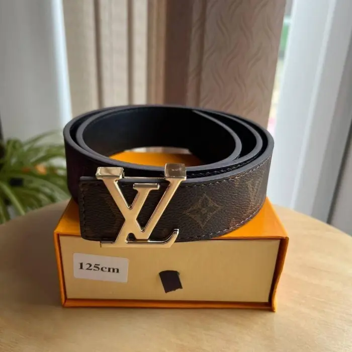 Louis Vuitton LV Initials Gold Tone Hardware Monogram Belt