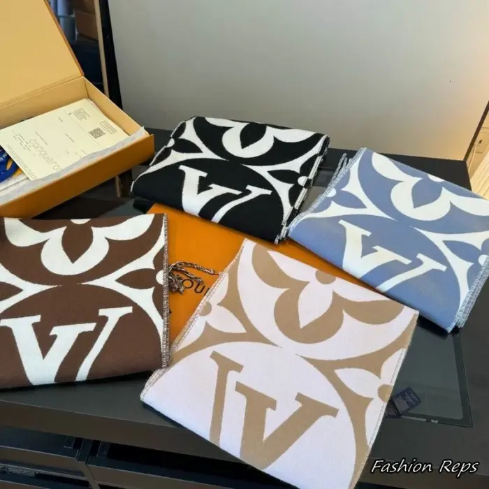 Louis Vuitton Monogram Fringed Scarfs In Different Colors