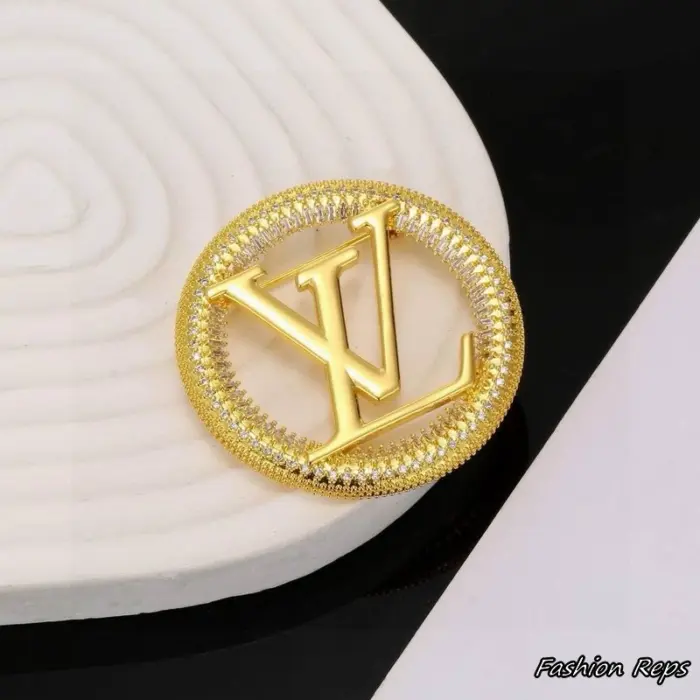 Louis Vuitton Louise Rhinestone Circle Brooch