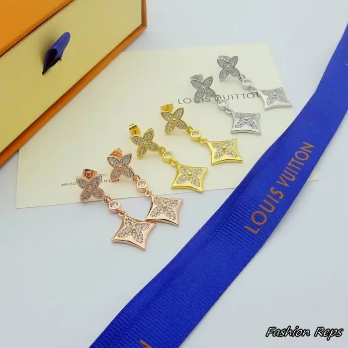 Louis Vuitton Color Blossom Double Star Long Earrings In Different Colors