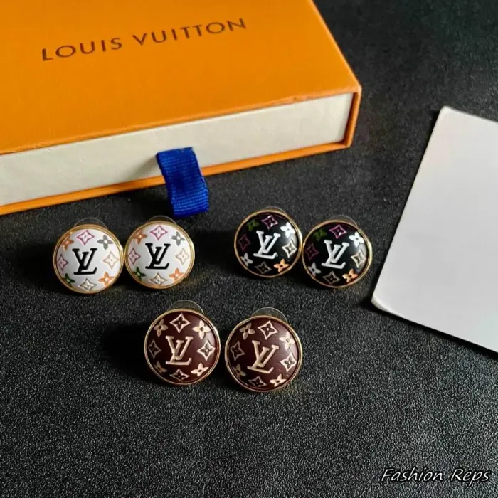 Louis Vuitton Monogram Button Stud Earrings In Different Colors