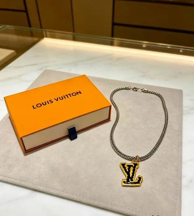 Louis Vuitton Monogram Row Pendant Necklace