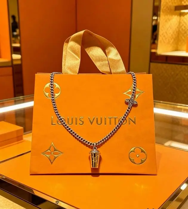 Louis Vuitton Coffee Cup Necklace