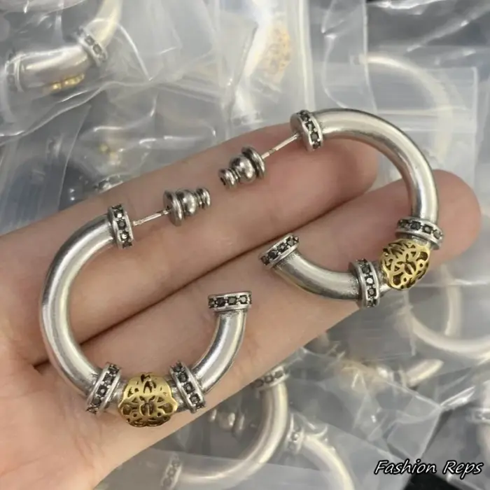 Alexander McQueen Crystal Hoop Earrings