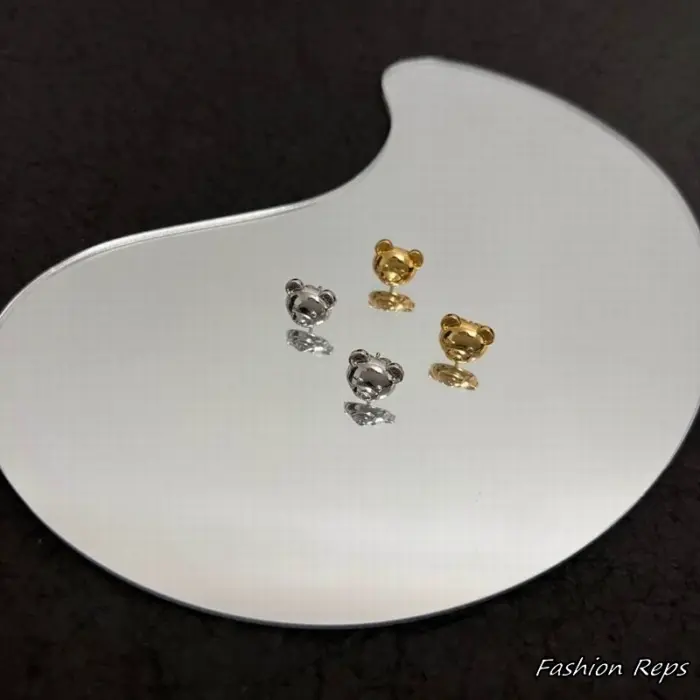Moschino Small Teddy Bear Stud Earrings In 2 Colors