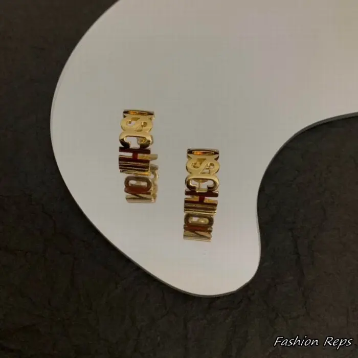 Moschino Logo Hoop Earrings