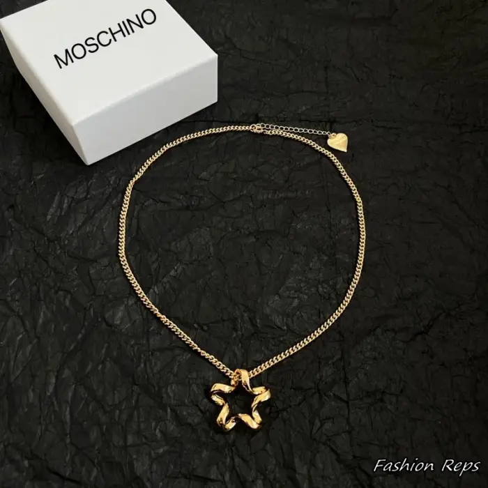 Moschino Twisted Star Pendant Necklace