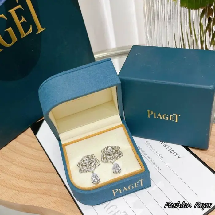 Piaget Pavé Diamond Pear Cut Drop Earrings