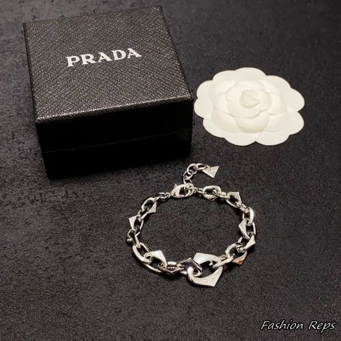 Prada Silver Chain Bracelet