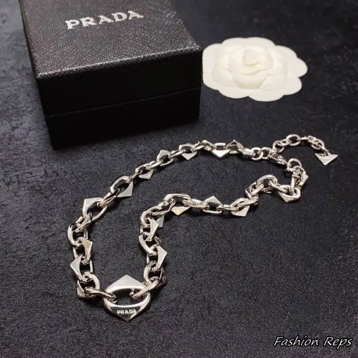 Prada Symbole Silver Necklace