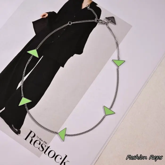 Prada Enamel Symbole Station Necklace