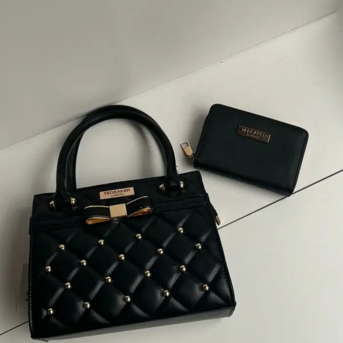 Ted Baker Quilted Top Handle Handbag & Wallet In Different Colors