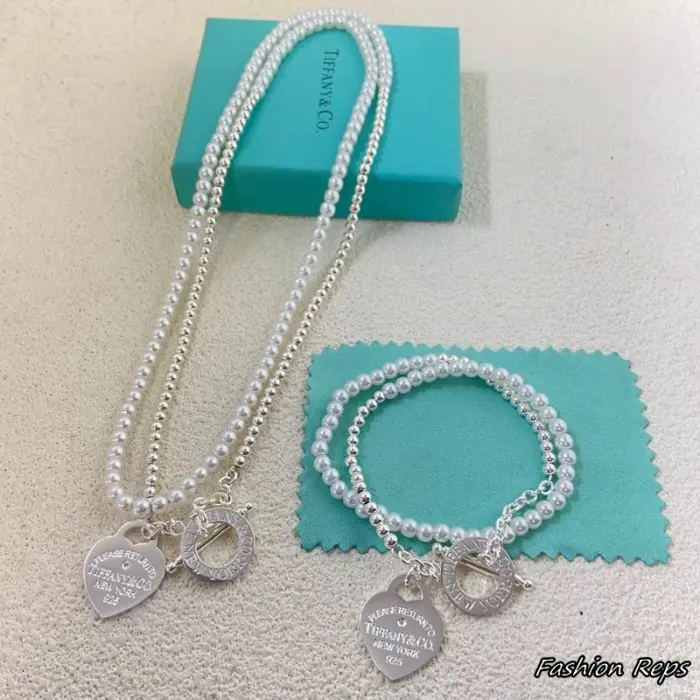 Tiffany & Co. Return To Tiffany Wrap Bead Necklace & Bracelet Set