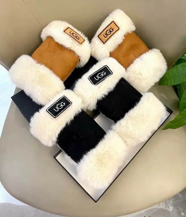 UGG Shearling Faux Fur Fingerless Gloves In 2 Colors