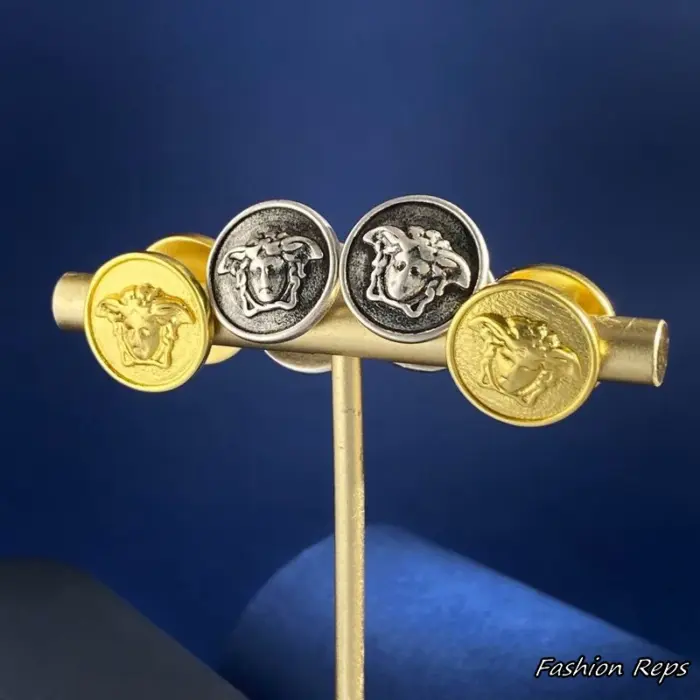 Versace Heritage Medusa Head Coin Stud Earrings In 2 Colors