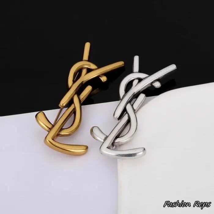 Saint Laurent Opyum Brooches In 2 Colors