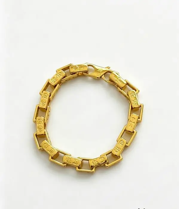 Chrome Hearts Gold Paper Chain Bracelet