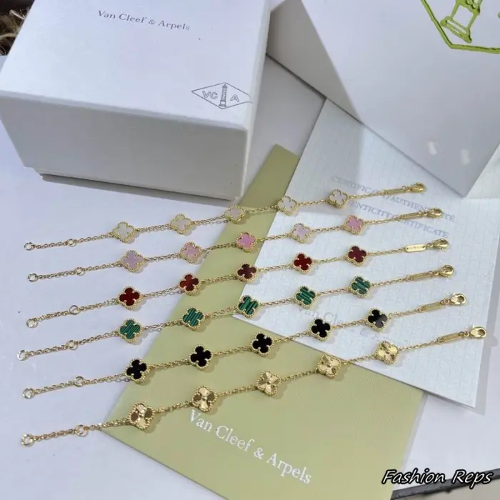 Van Cleef & Arpels Vintage Alhambra Motif Bracelets In Different Colors