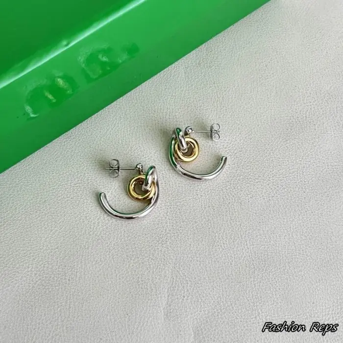 Bottega Veneta Mixed Metal Knot Earrings