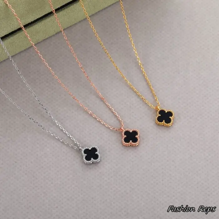 Van Cleef & Arpels Vintage Alhambra Pendant Necklace In Different Colors