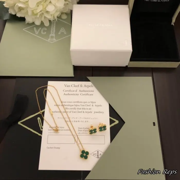 Van Cleef & Arpels Vintage Alhambra Necklace & Earrings Set