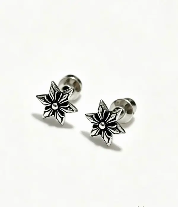 Chrome Hearts Star Stud Earrings