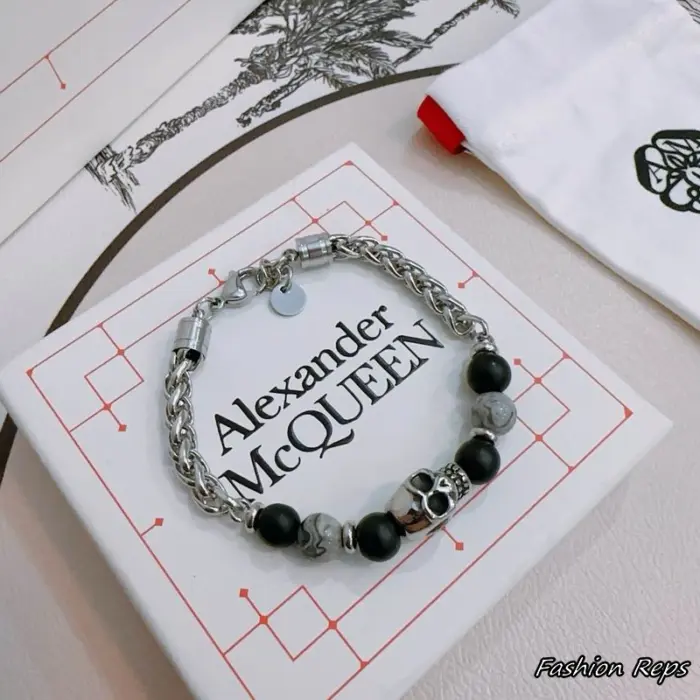 Alexander McQueen Mixed Media Skull Bracelet