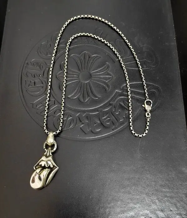 Chrome Hearts X The Rolling Stones Lips & Tongue Pendant Necklace