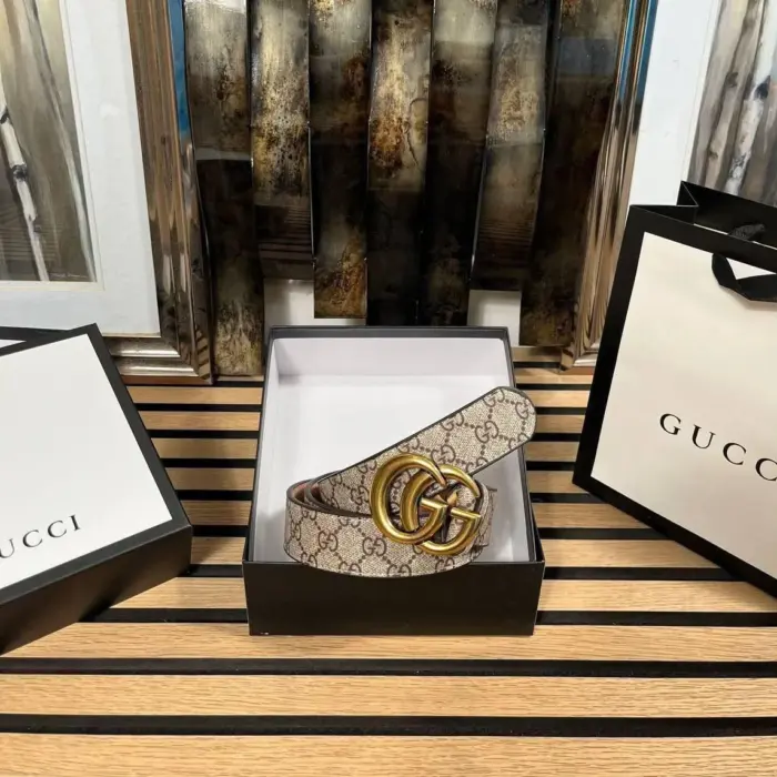 Gucci GG Marmont GG Supreme Canvas Belts In 2 Different Colors